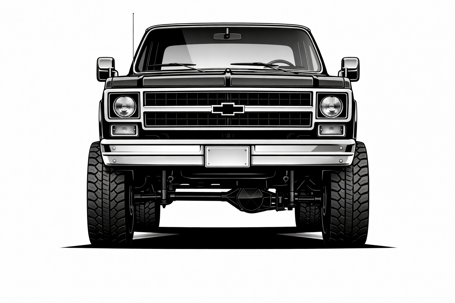 1973-91 Chevrolet Blazer front graphic